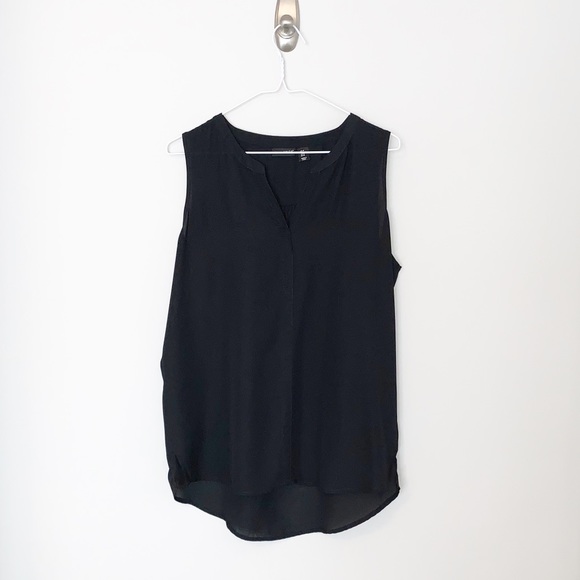 Willi Smith Sheer Sleeveless Black Blouse - Medium - Picture 2 of 6